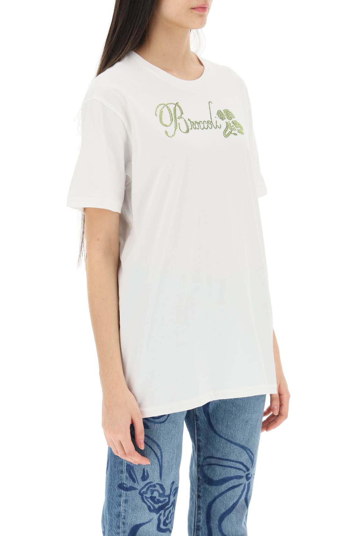 Collina Strada Collina strada organic cotton t-shirt with rhinestones