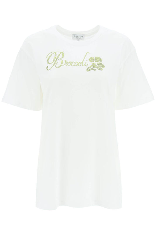 Collina Strada Collina strada organic cotton t-shirt with rhinestones