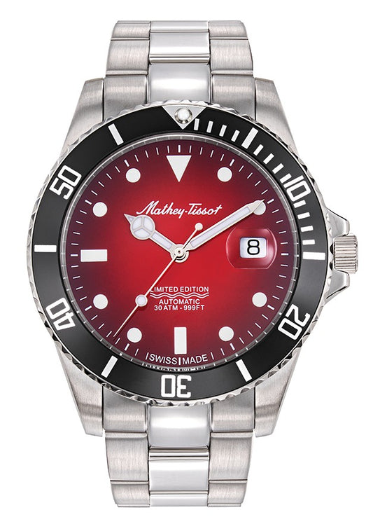 Mathey-Tissot Mathy Vintage Jumbo Limited Edition Stainless Steel Red Dial Automatic H907ATNR Men's Watch